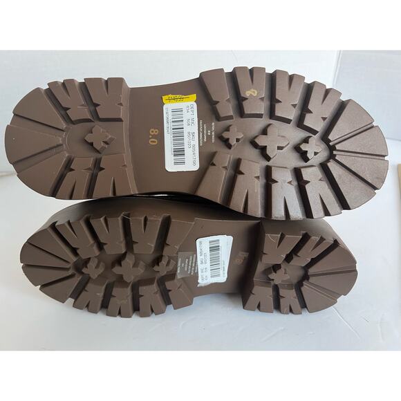 NWT Steve Madden Reyen Platform Combat Oatmeal Suede Lace Up Faux Fur Boot Sz 8 - Picture 8 of 9